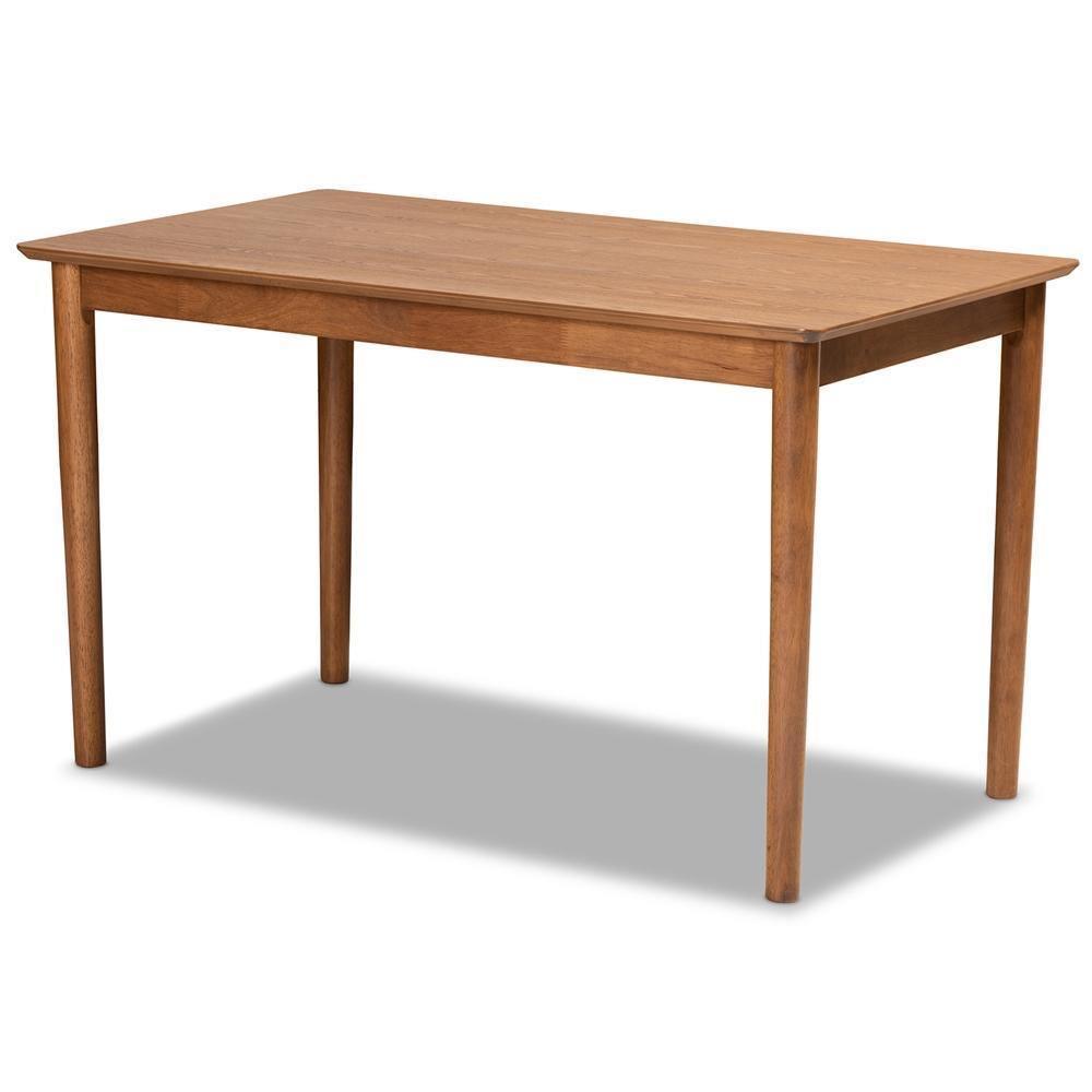 Riordan Mid-Century Modern Grey Fabric Upholstered and Walnut Brown Finished Wood 3-Piece Dining Nook Set FredCo