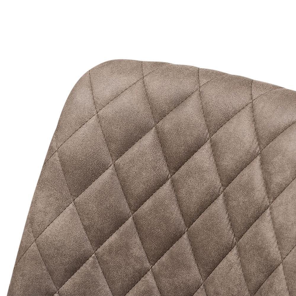 Roberta Mid-Century Modern Light Brown Fabric Upholstered Shell Dining Chair Set of 2 FredCo