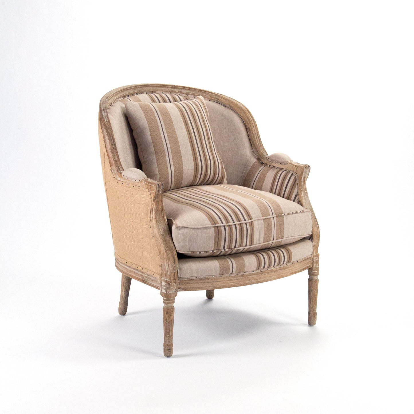 Roland Club Chair w/ Stripes CFH221 E272 H019/H010 FredCo