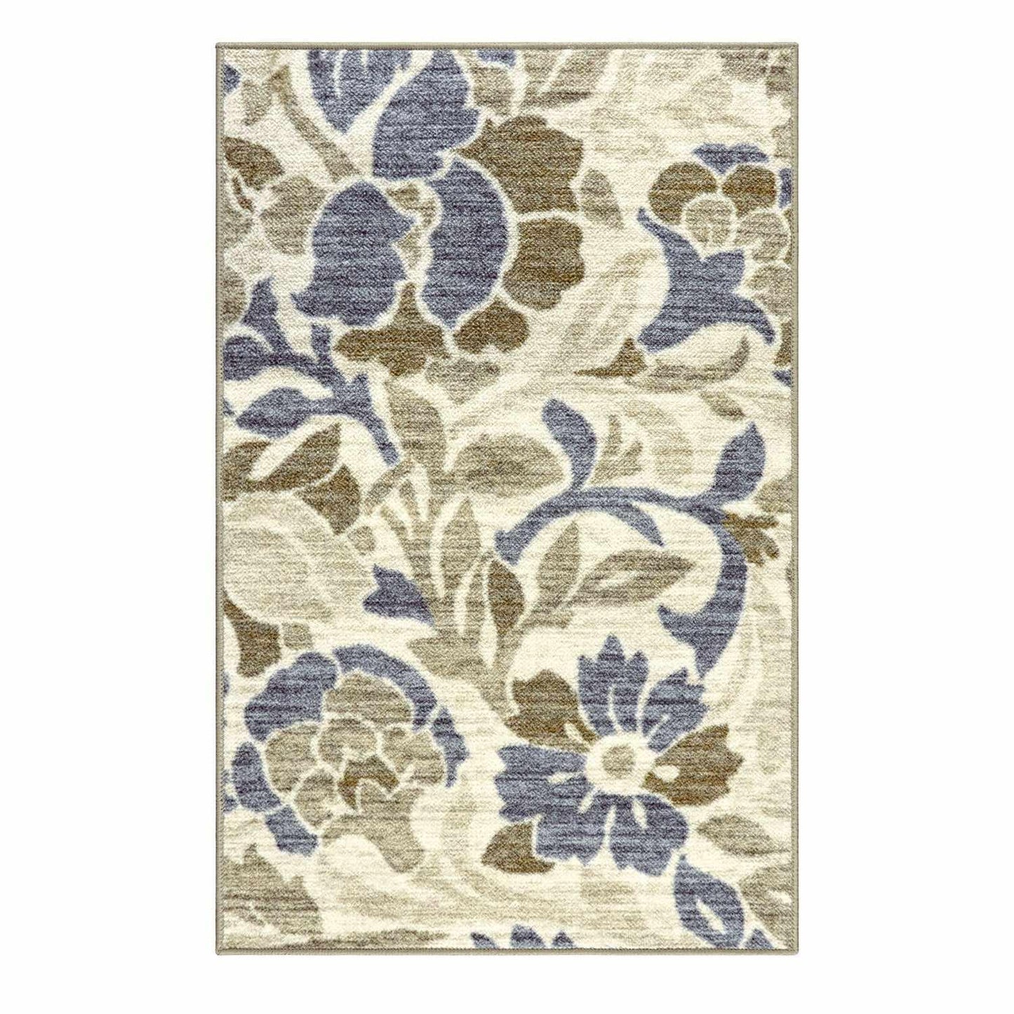 Roselyn Non-Slip Foldable Floral Machine-Washable Rug FredCo