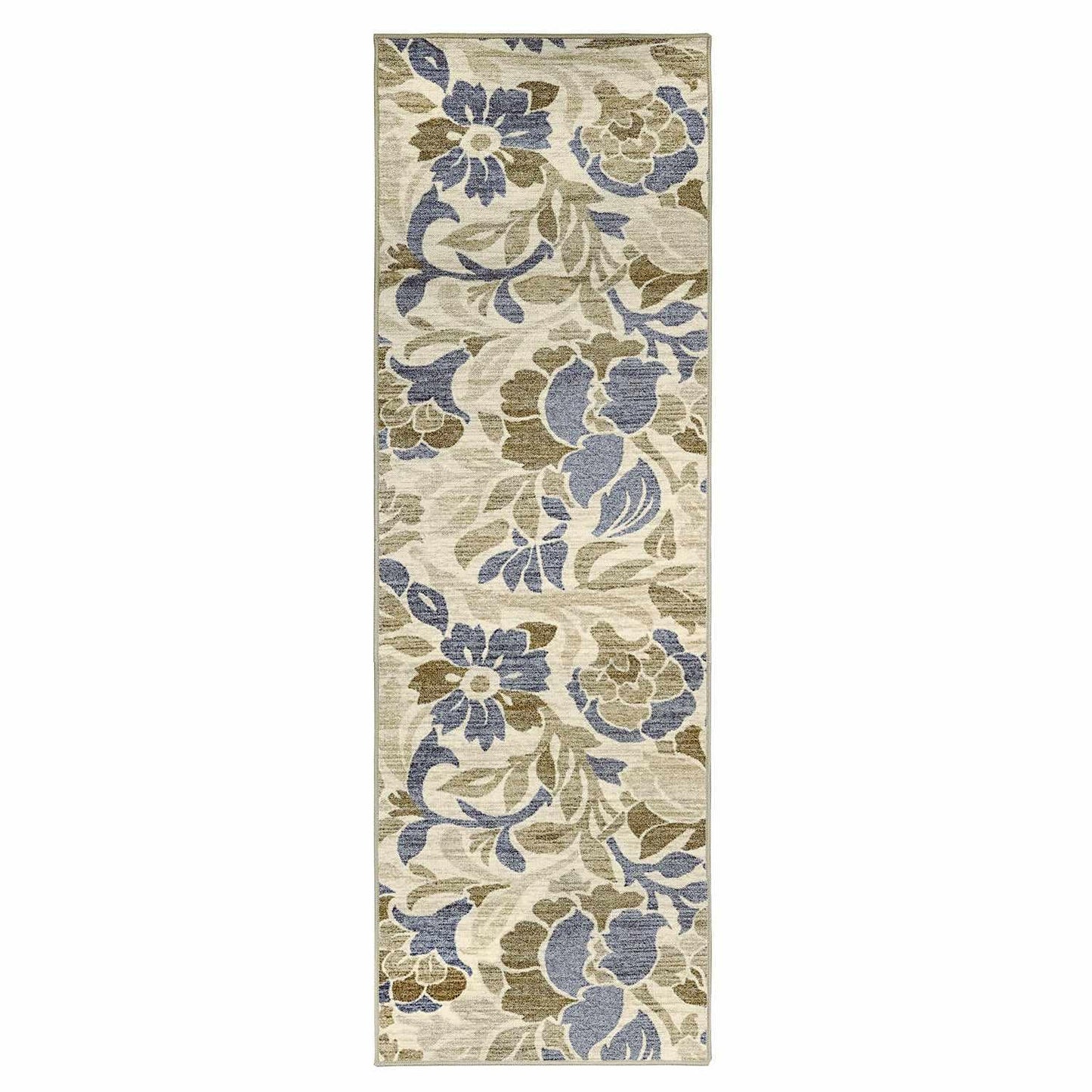 Roselyn Non-Slip Foldable Floral Machine-Washable Rug FredCo