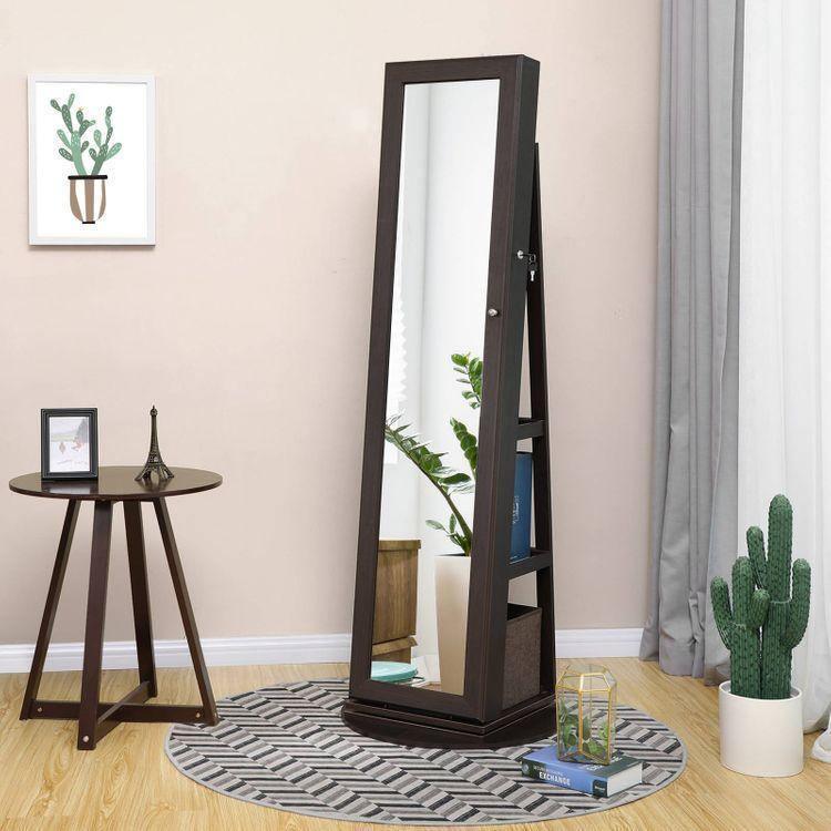 Rotatable Mirror Jewelry Armoire FredCo
