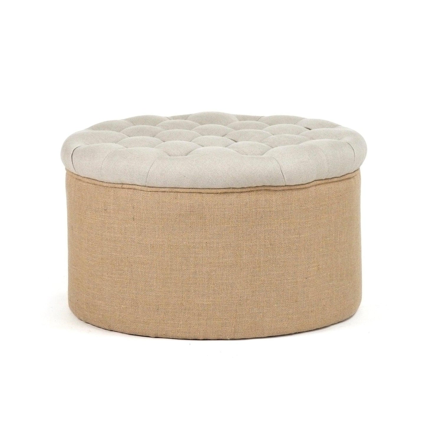 Round Ottoman CF053-1 A003 Jute FredCo