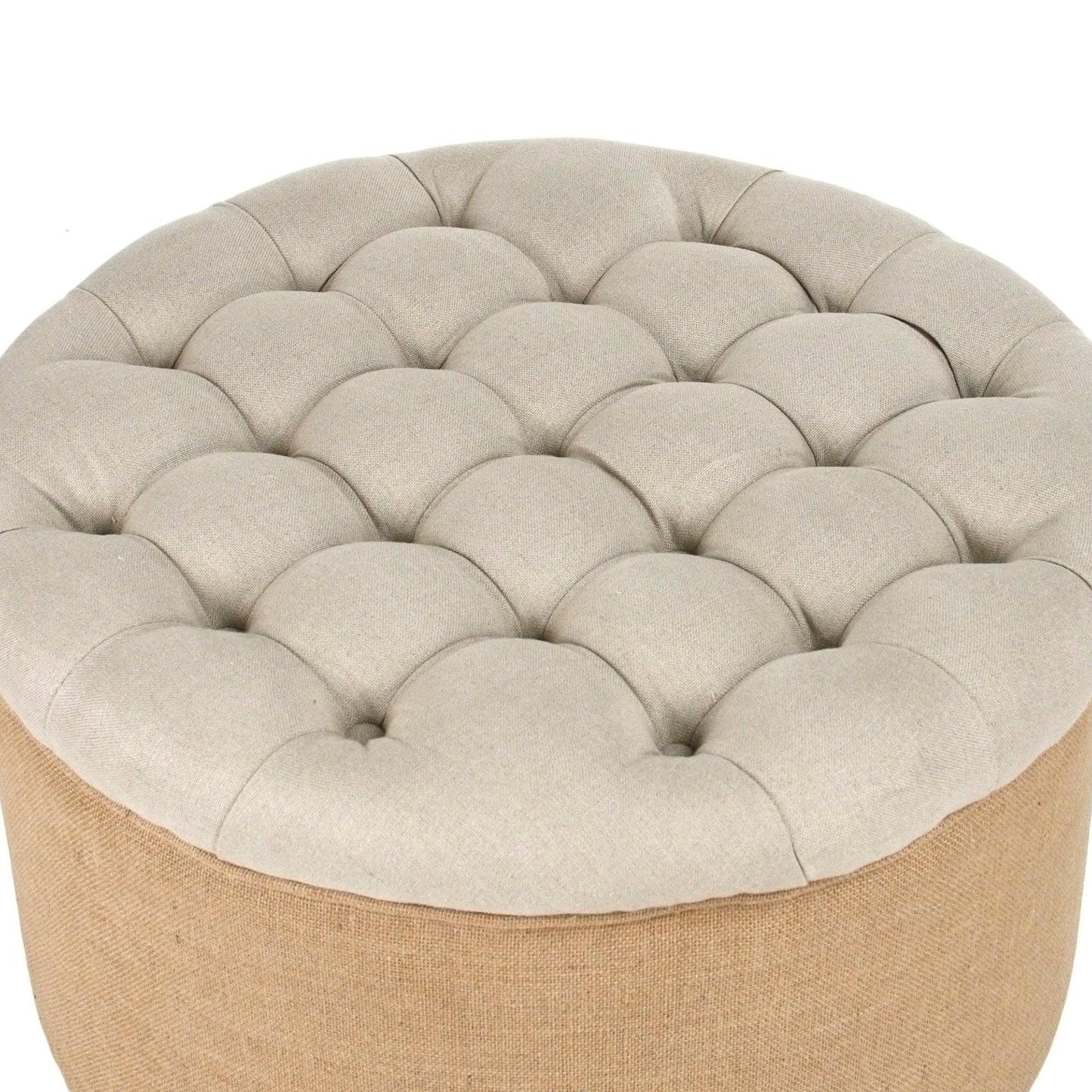 Round Ottoman CF053-1 A003 Jute FredCo