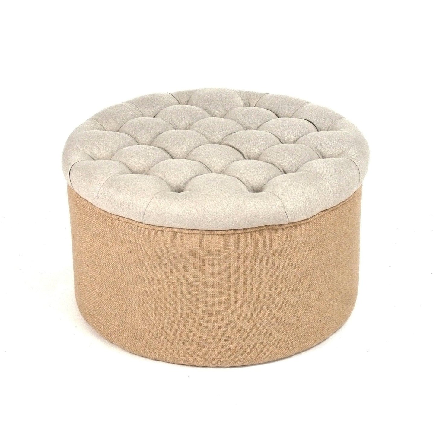 Round Ottoman CF053-1 A003 Jute FredCo