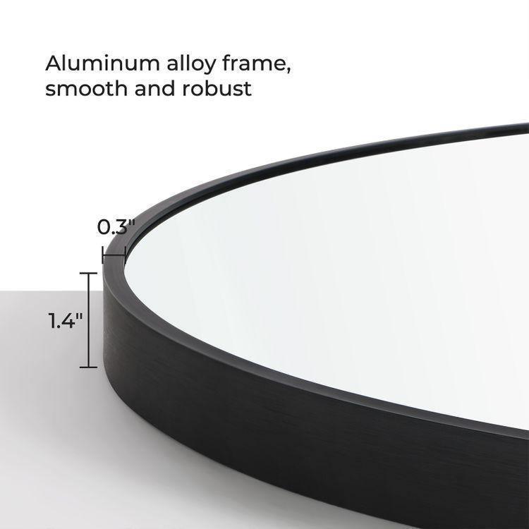 Round Wall Mirror Black FredCo