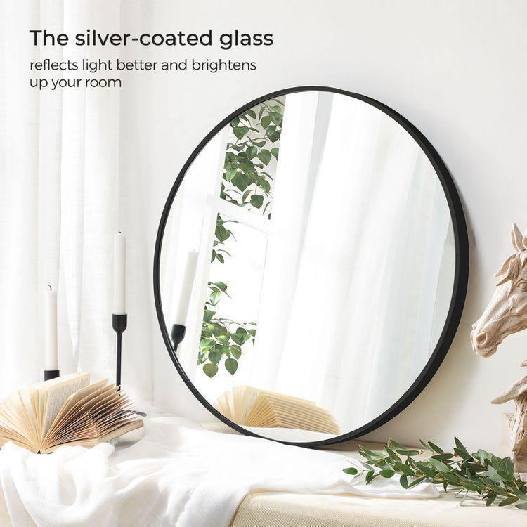 Round Wall Mirror Black FredCo