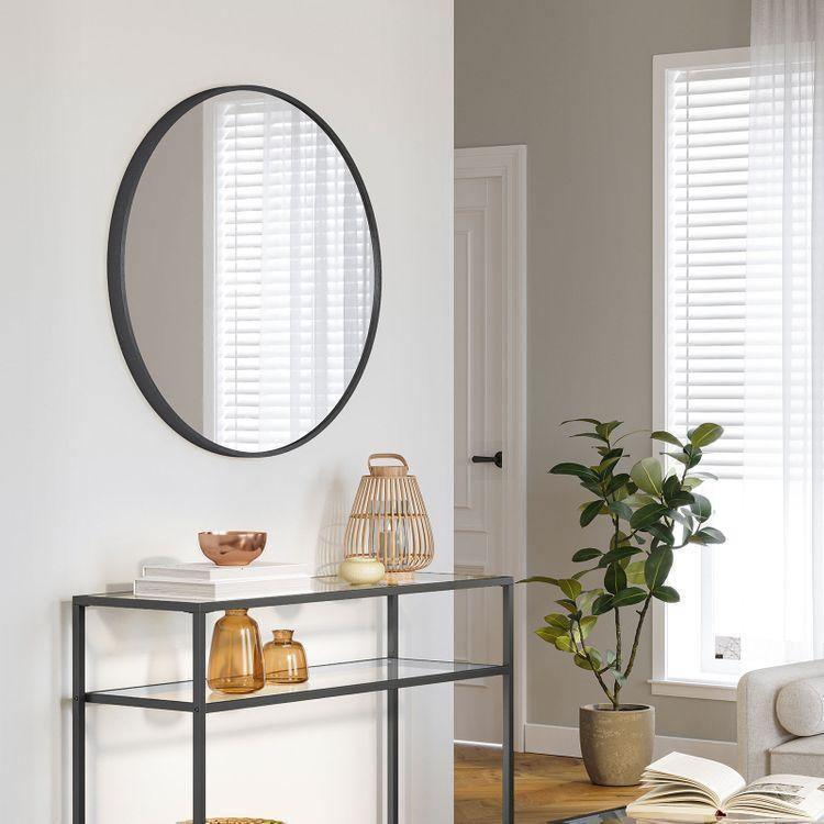 Round Wall Mirror Black FredCo