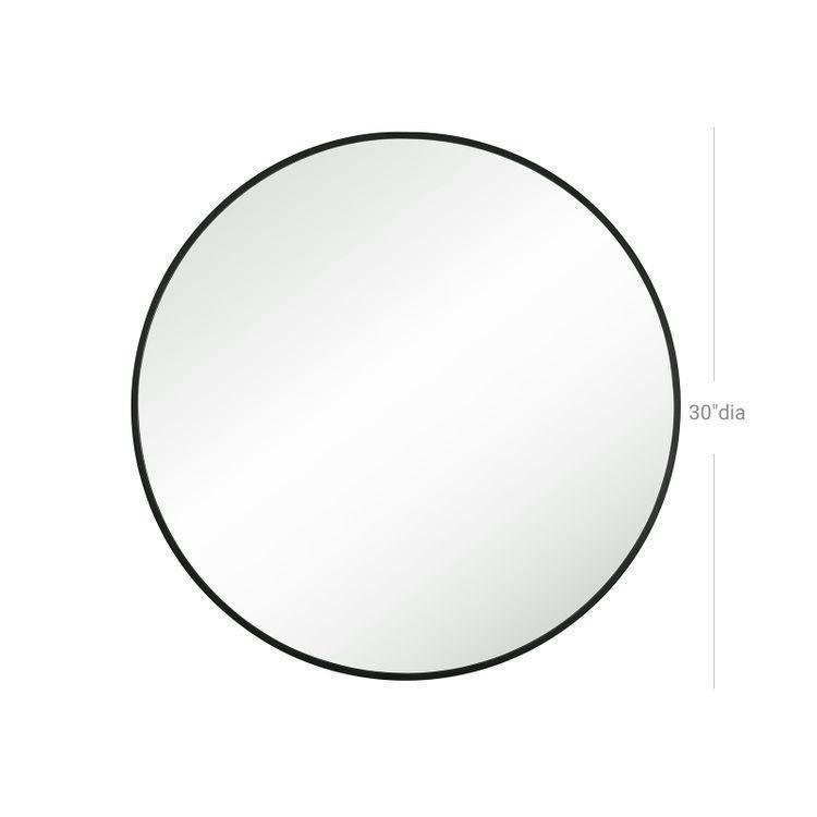 Round Wall Mirror Black FredCo