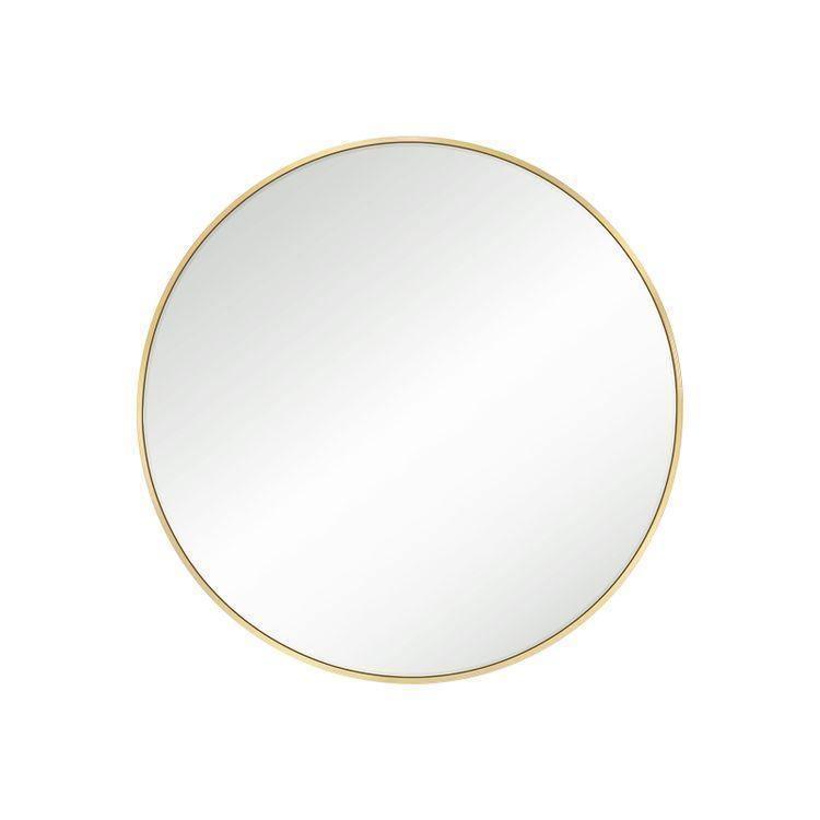 Round Wall Mirror Gold Color FredCo