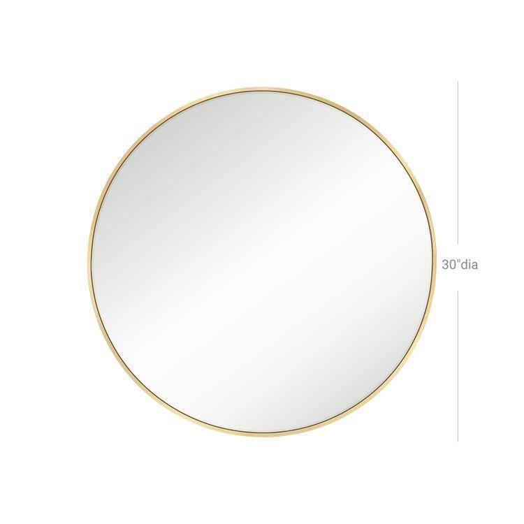 Round Wall Mirror Gold Color FredCo