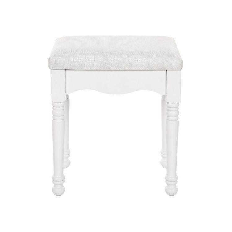 Rubberwood Legs Vanity Stool FredCo