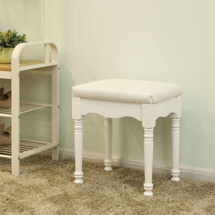 Rubberwood Legs Vanity Stool FredCo
