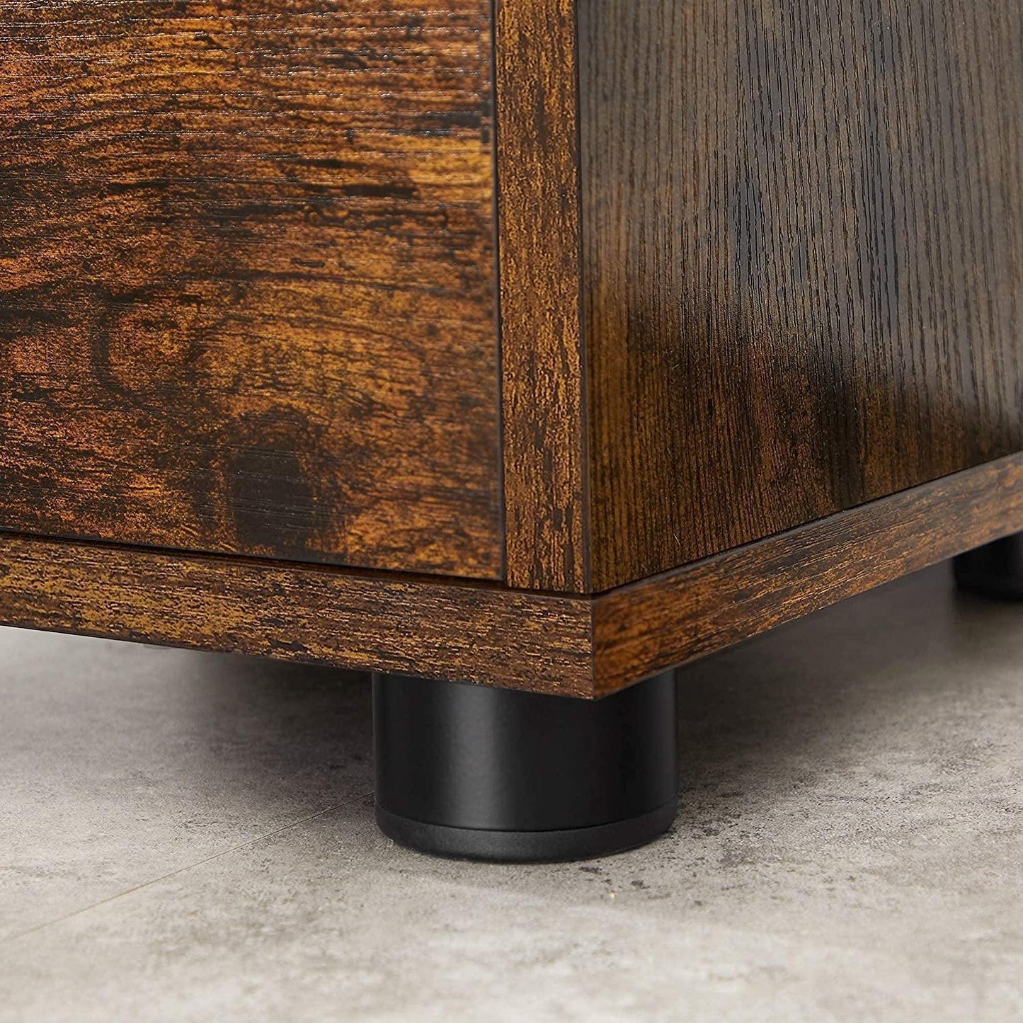 Rustic Brown 3 Drawers Storage Cabinet for Bathroom FredCo