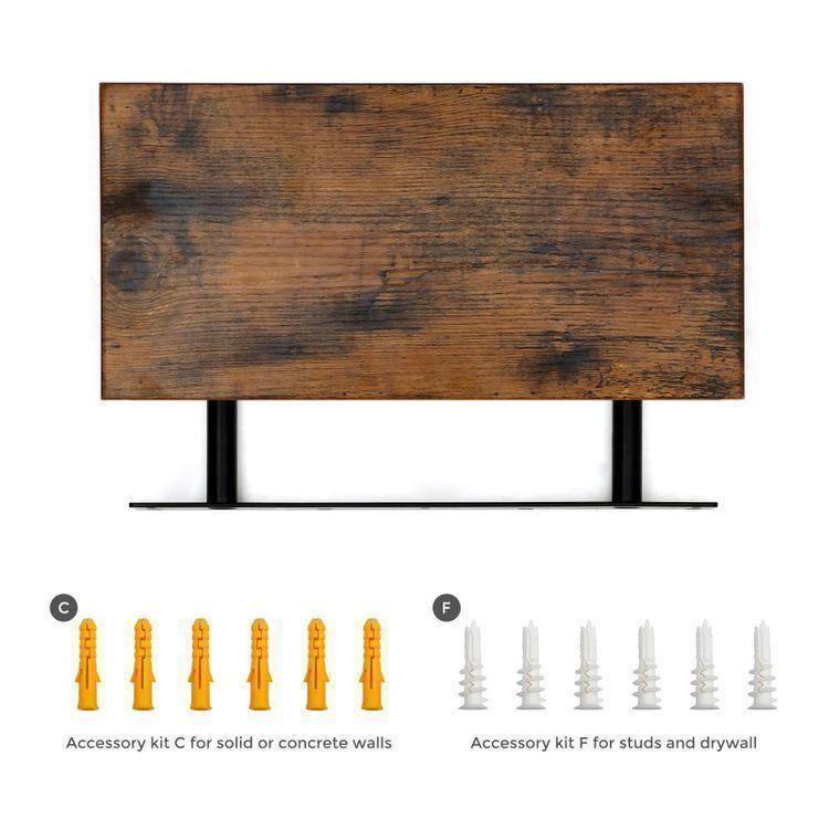 Rustic Brown Floating Shelves FredCo