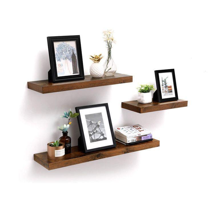 Rustic Brown Floating Shelves FredCo