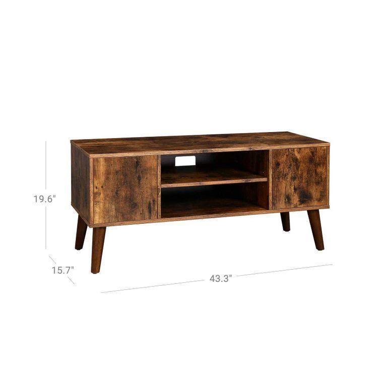 Rustic Brown Retro TV Stand FredCo