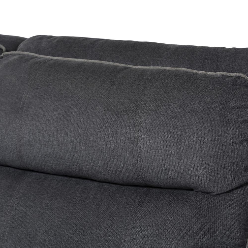 Sabella Modern and Contemporary Dark Grey and Light Grey Two-Tone Fabric 7-Piece Reclining Sectional FredCo