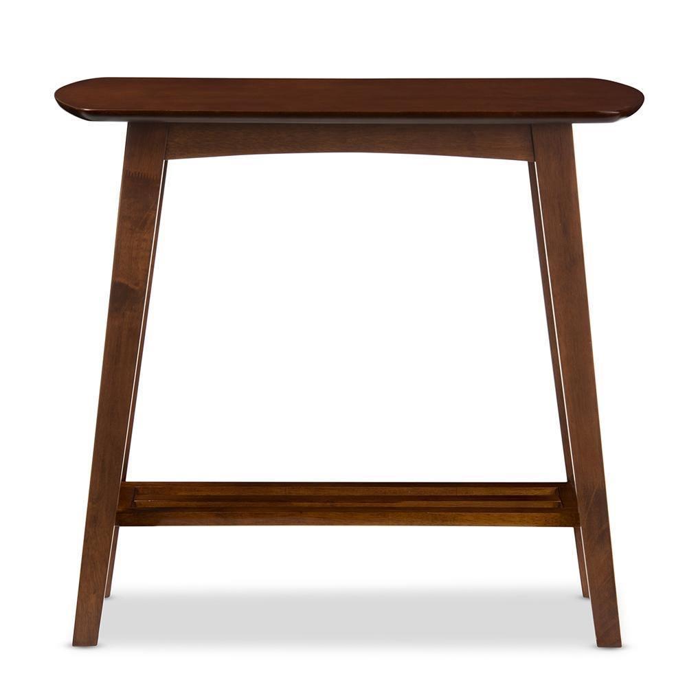 Sacramento Mid-century Modern Scandinavian Style Dark Walnut Console Table FredCo