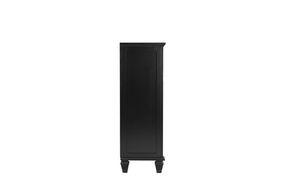 Sandy Beach 5-drawer Chest Black 201325 Coaster FredCo
