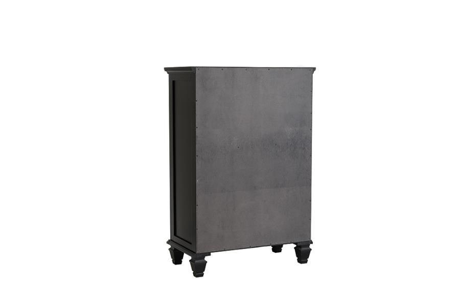 Sandy Beach 5-drawer Chest Black 201325 Coaster FredCo