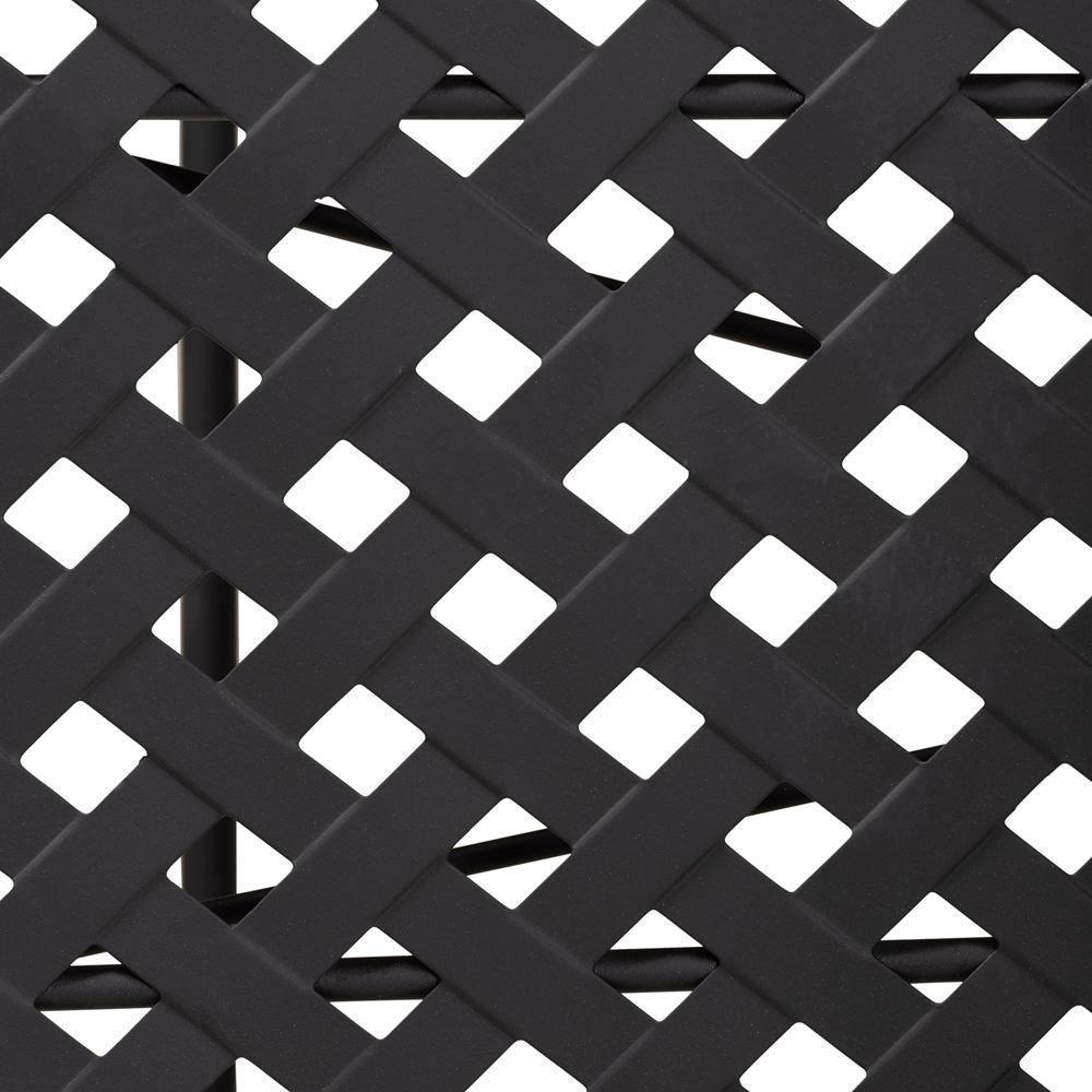 Santina Modern and Contemporary Black Metal 2-Piece Outdoor Dining Chair Set FredCo