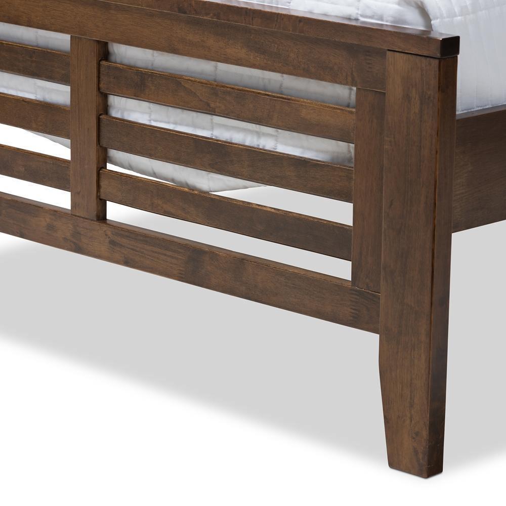 Sedona Modern Classic Mission Style Brown-Finished Wood Twin Platform Bed with Trundle FredCo