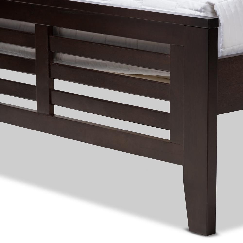 Sedona Modern Classic Mission Style Dark Brown-Finished Wood Twin Platform Bed FredCo