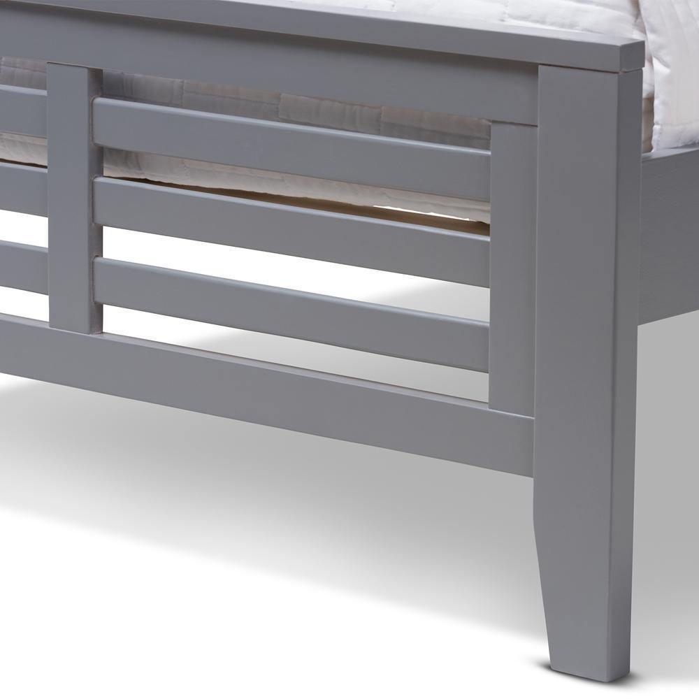 Sedona Modern Classic Mission Style Grey-Finished Wood Twin Platform Bed FredCo