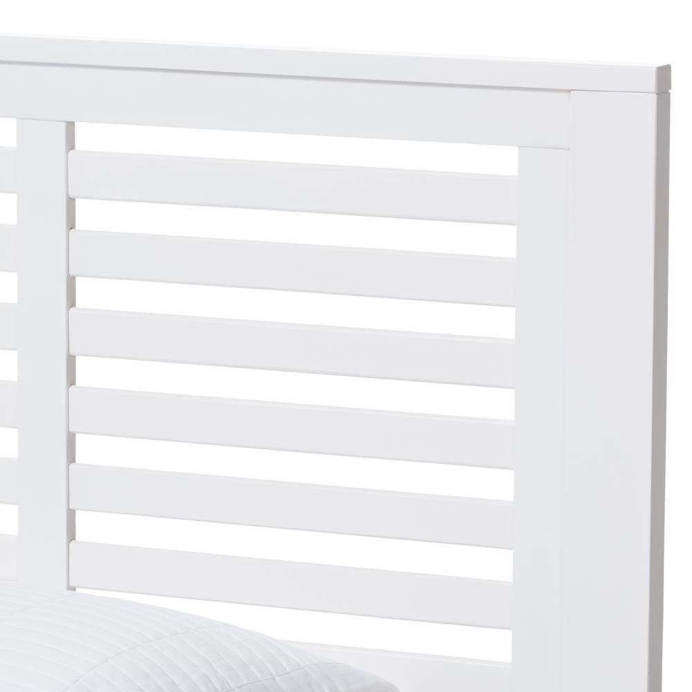 Sedona Modern Classic Mission Style White-Finished Wood Twin Platform Bed FredCo