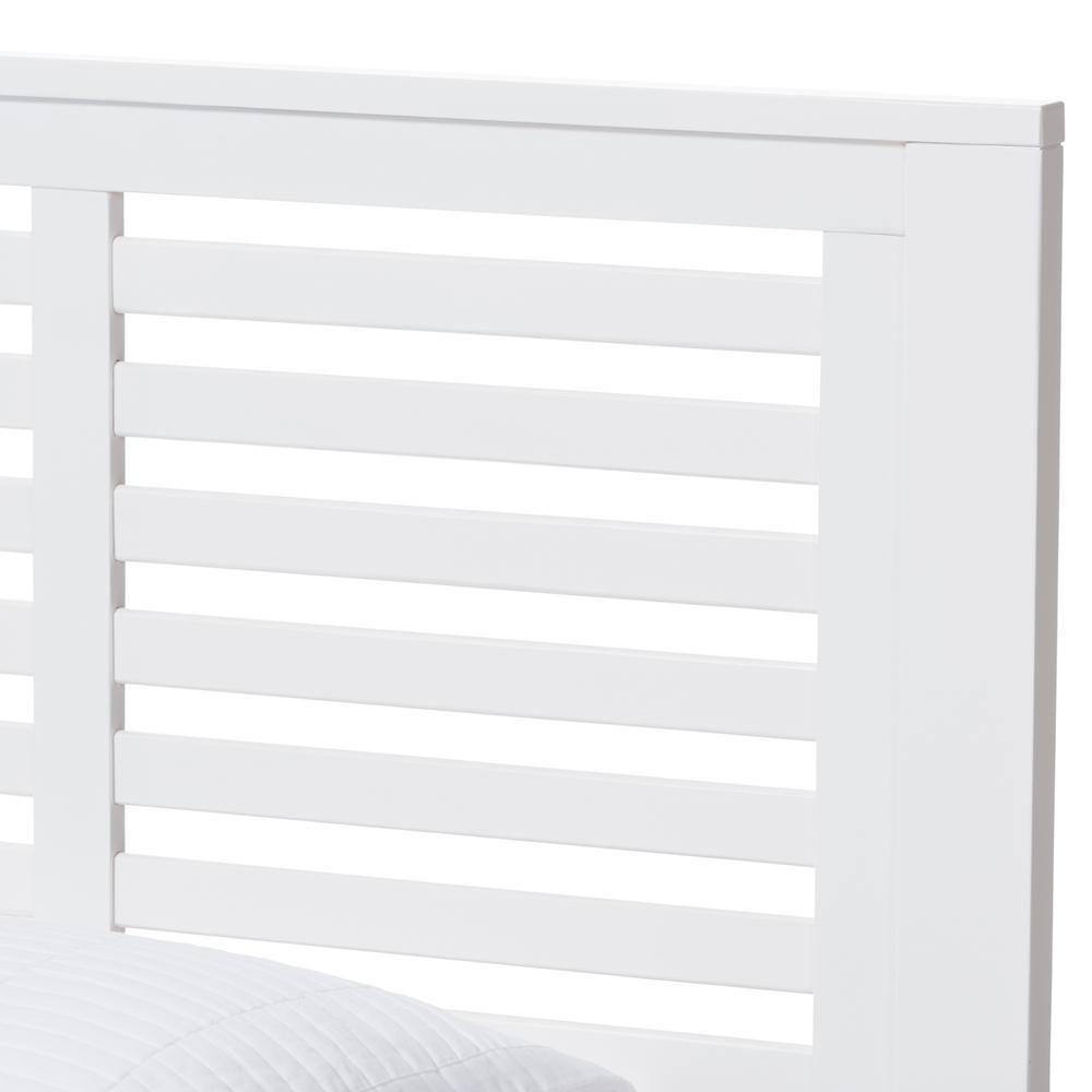 Sedona Modern Classic Mission Style White-Finished Wood Twin Platform Bed with Trundle FredCo