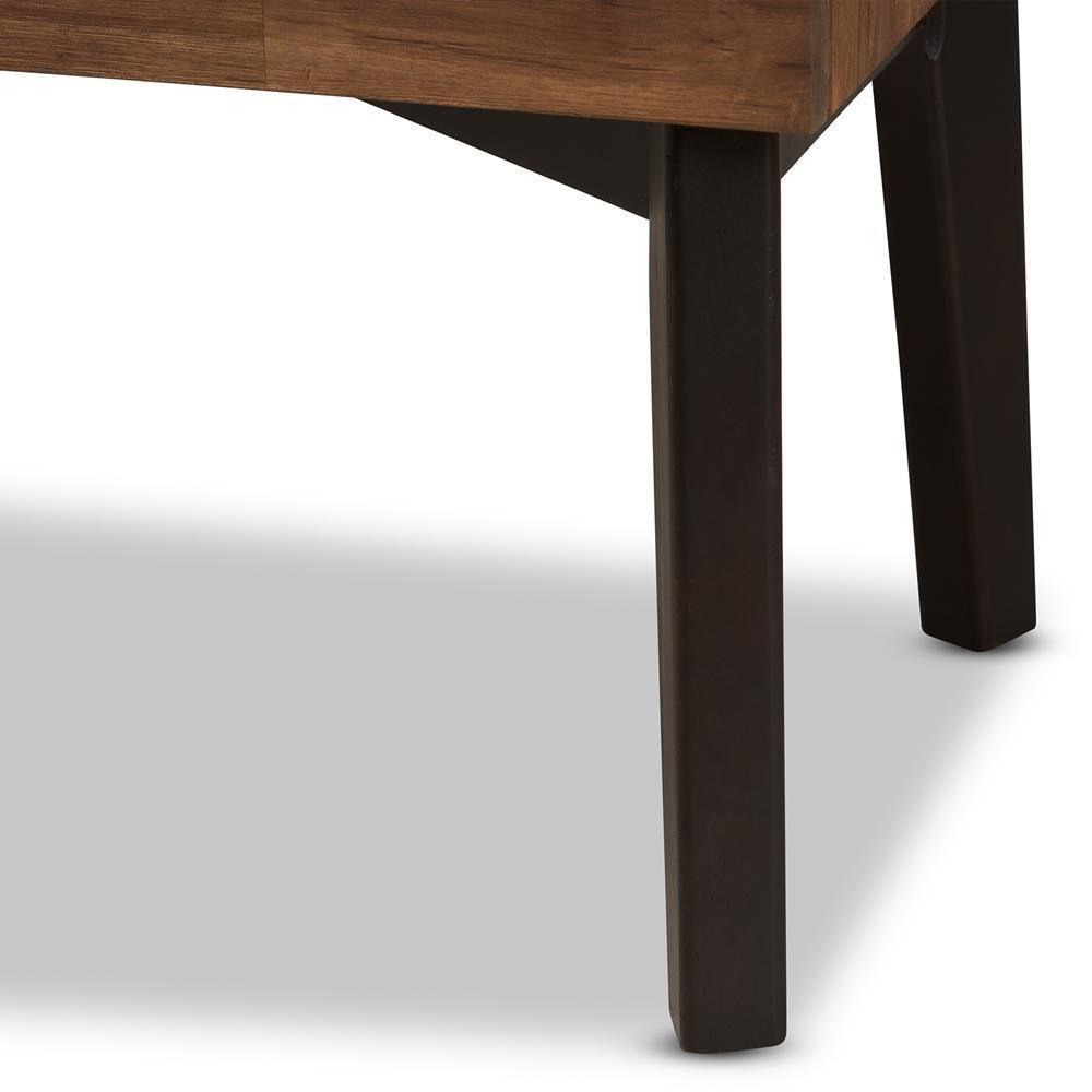 Selena Mid-Century Modern Brown Wood 3-Door Sideboard Buffet FredCo