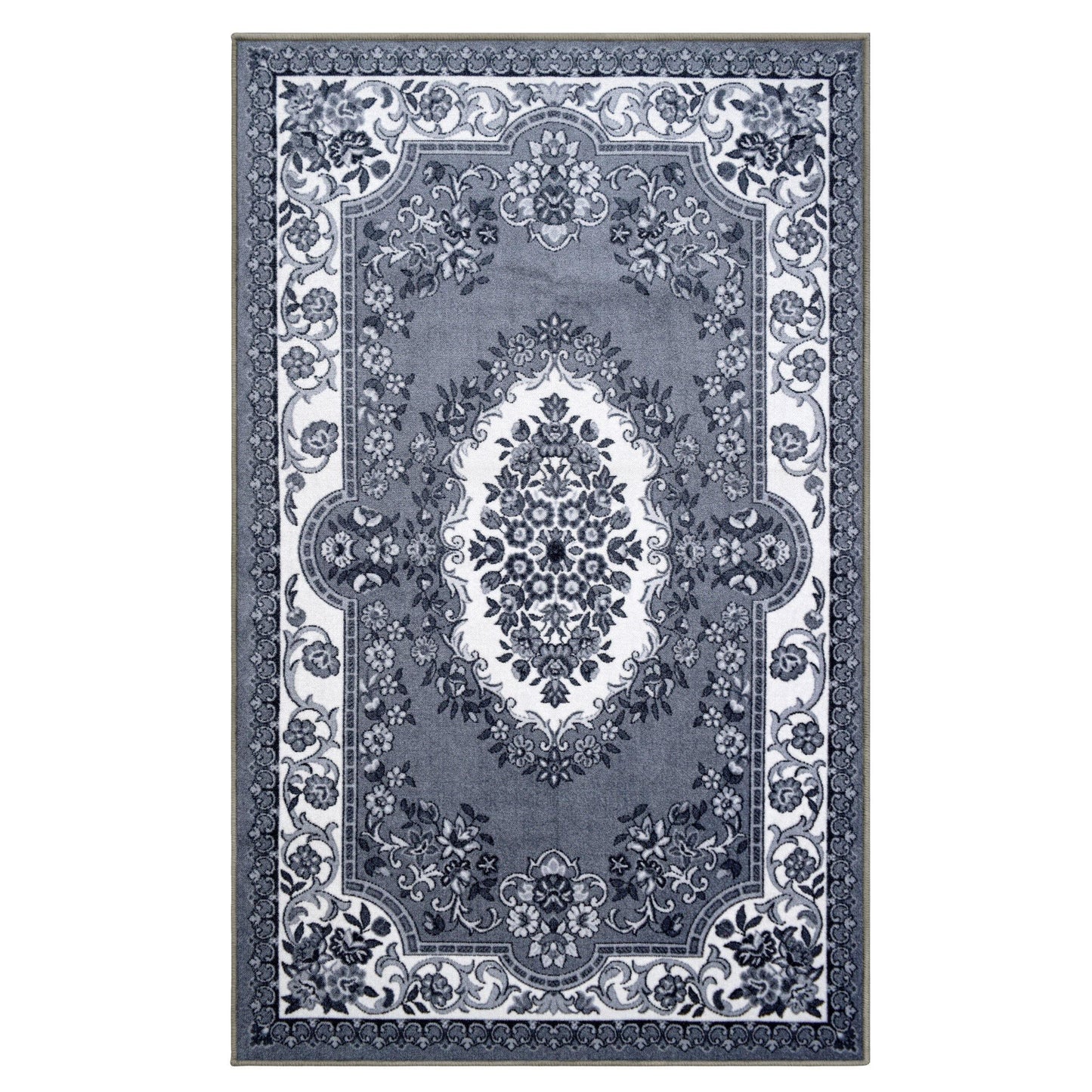 Seraphina Non-Slip Foldable Vintage Floral Rug FredCo