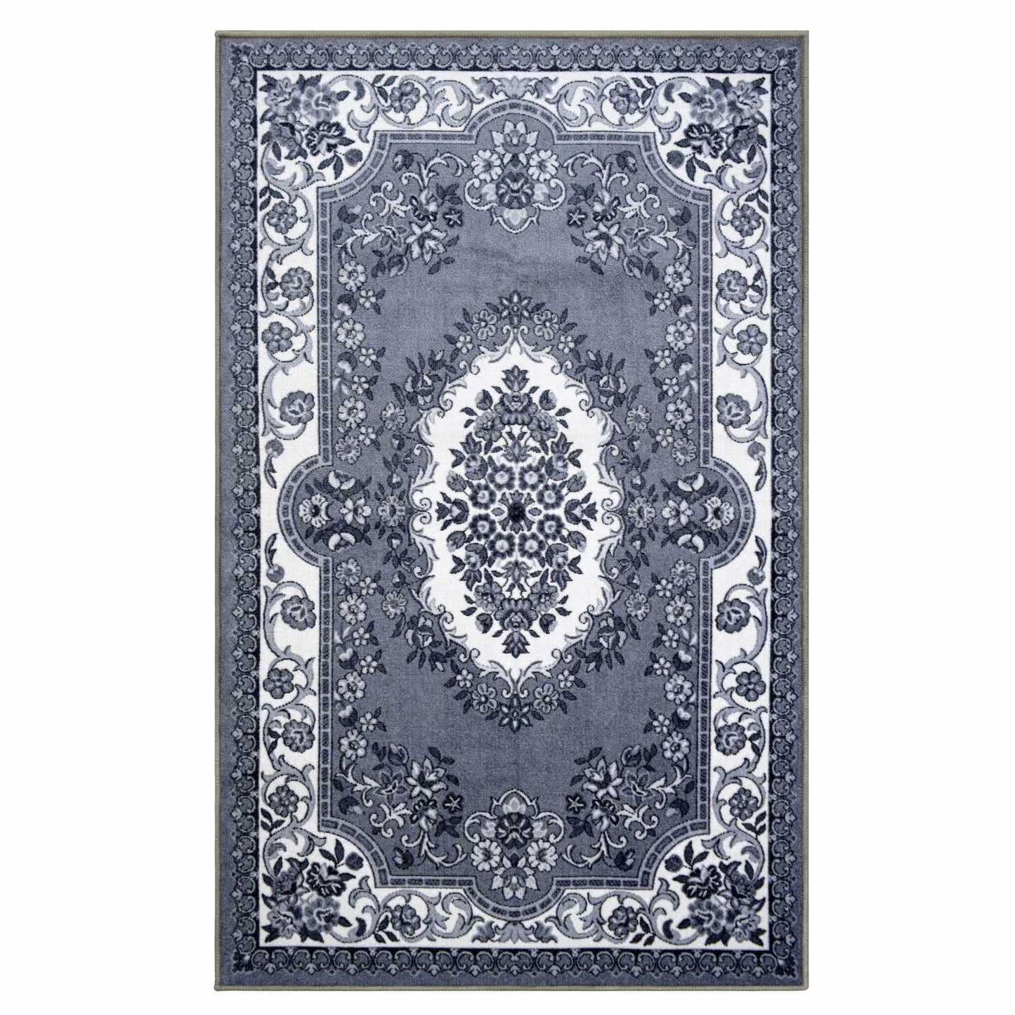 Seraphina Non-Slip Foldable Vintage Floral Rug FredCo