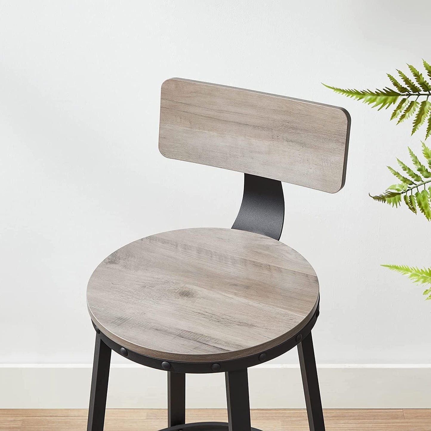 Set of 2 Bar Chairs with Backrests FredCo