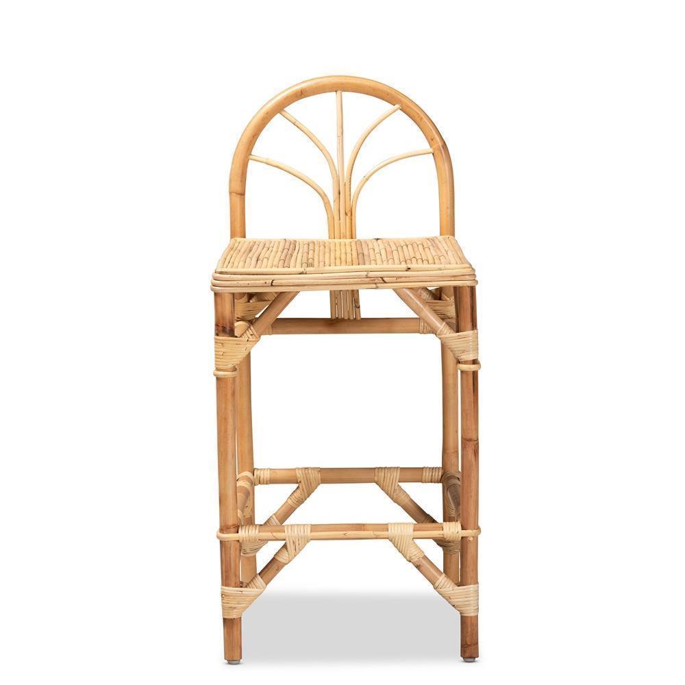 Seville Modern and Contemporary Natural Finished Rattan Counter Stool FredCo
