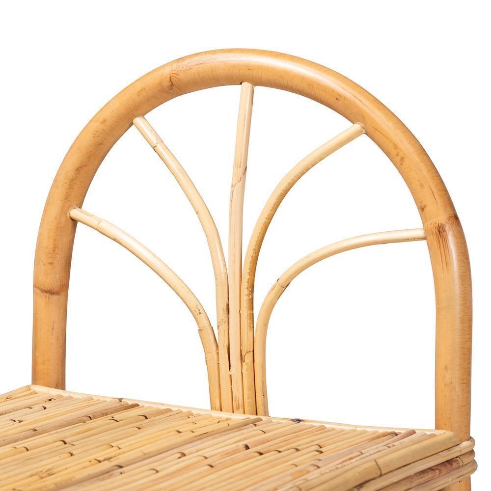 Seville Modern and Contemporary Natural Finished Rattan Counter Stool FredCo