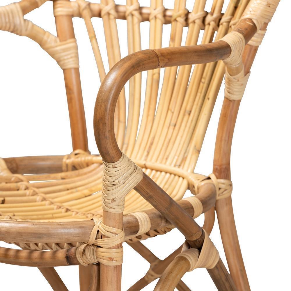 Sheraton Modern and Contemporary Natural Finished Rattan Armchair FredCo