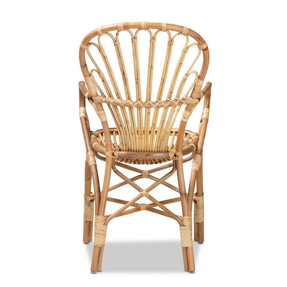 Sheraton Modern and Contemporary Natural Finished Rattan Armchair FredCo