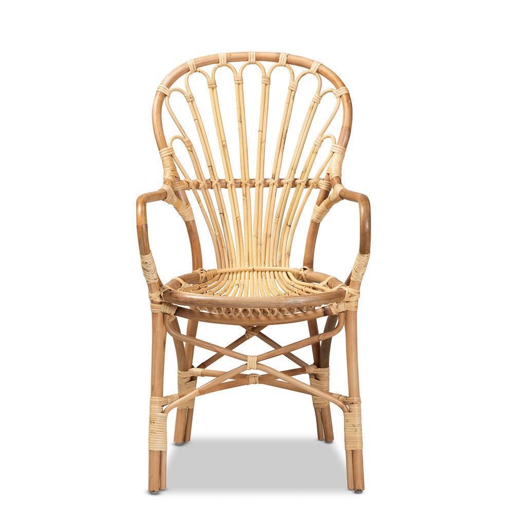 Sheraton Modern and Contemporary Natural Finished Rattan Armchair FredCo