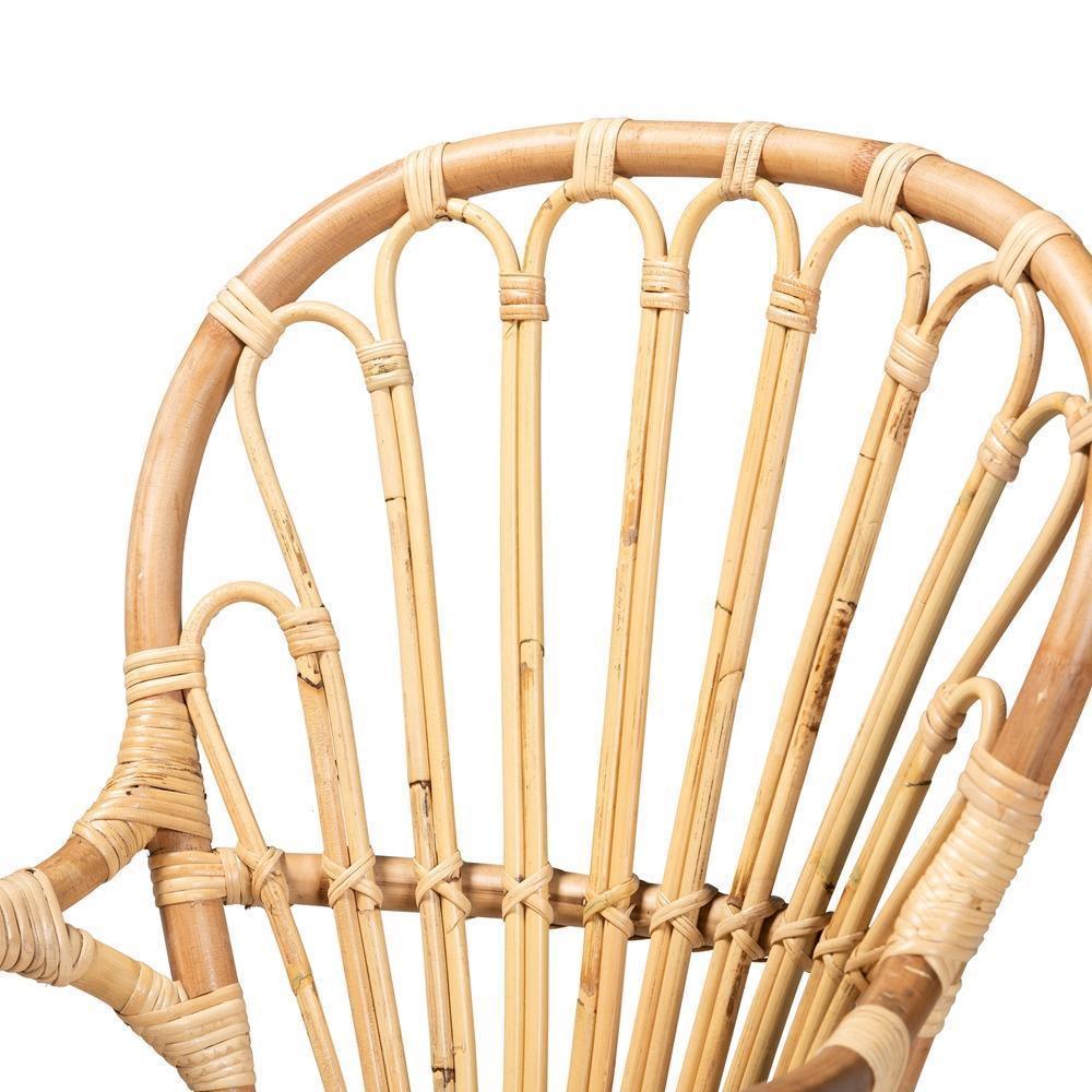 Sheraton Modern and Contemporary Natural Finished Rattan Armchair FredCo