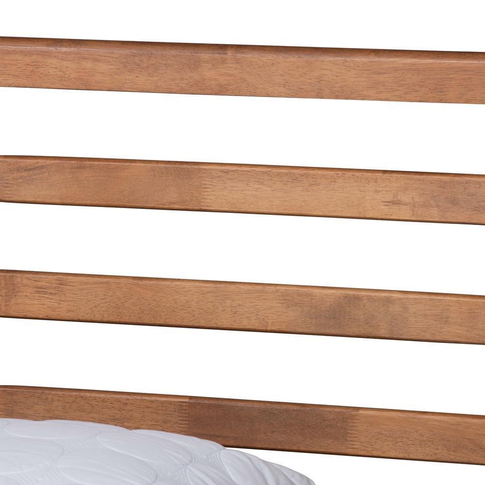 Shiro Mid-Century Modern Ash Walnut Finished Wood King Size Platform Bed FredCo