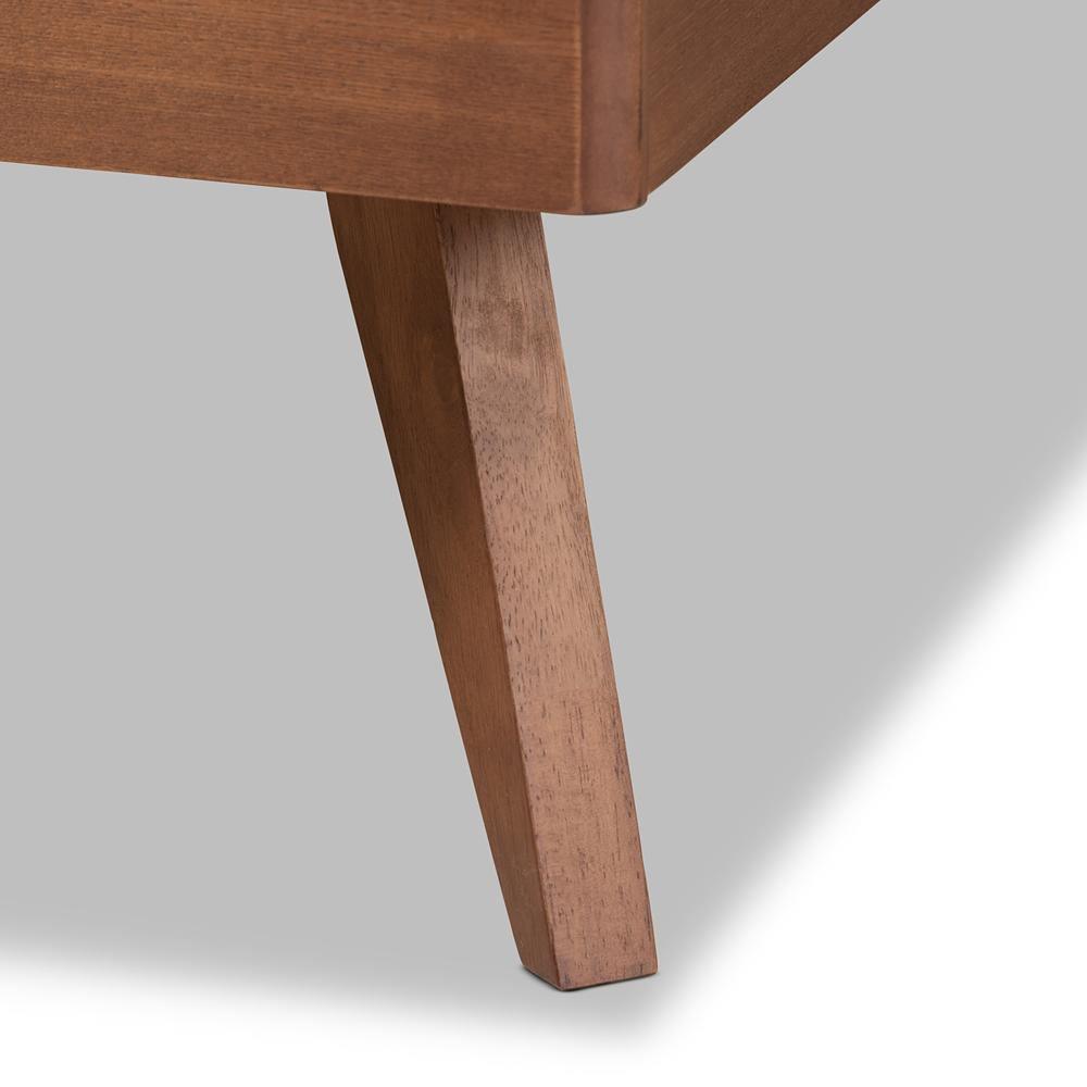 Shiro Mid-Century Modern Ash Walnut Finished Wood King Size Platform Bed FredCo