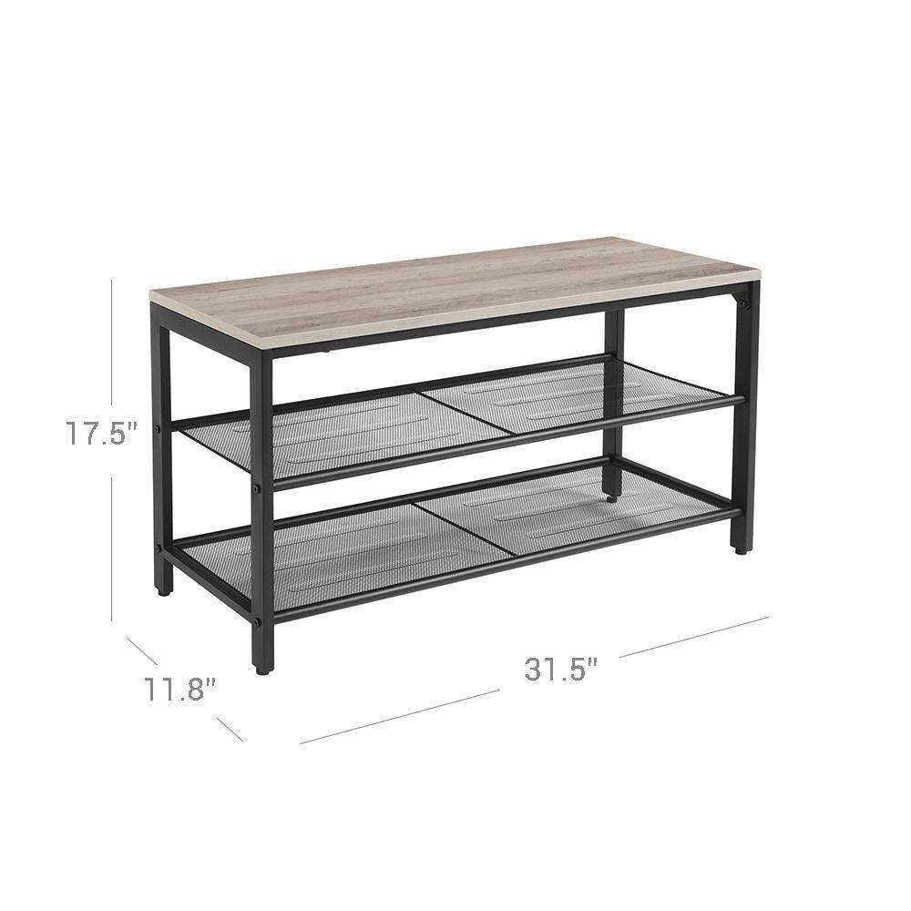 Shoe Bench Greige and Black FredCo