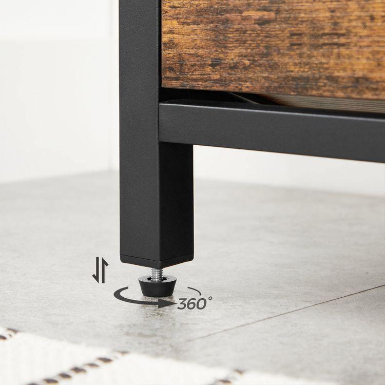 Shoe Bench Rustic Brown and Black FredCo