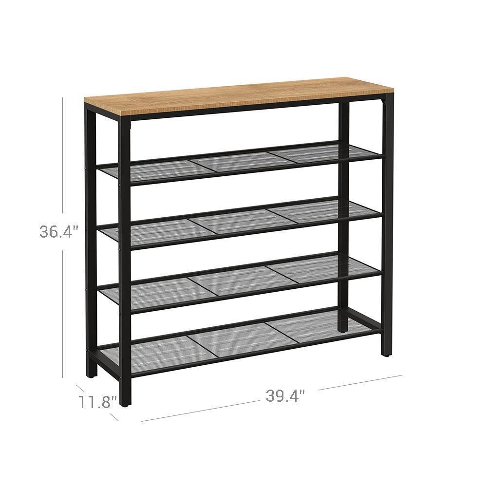 Shoe Rack Honey Brown and Black FredCo