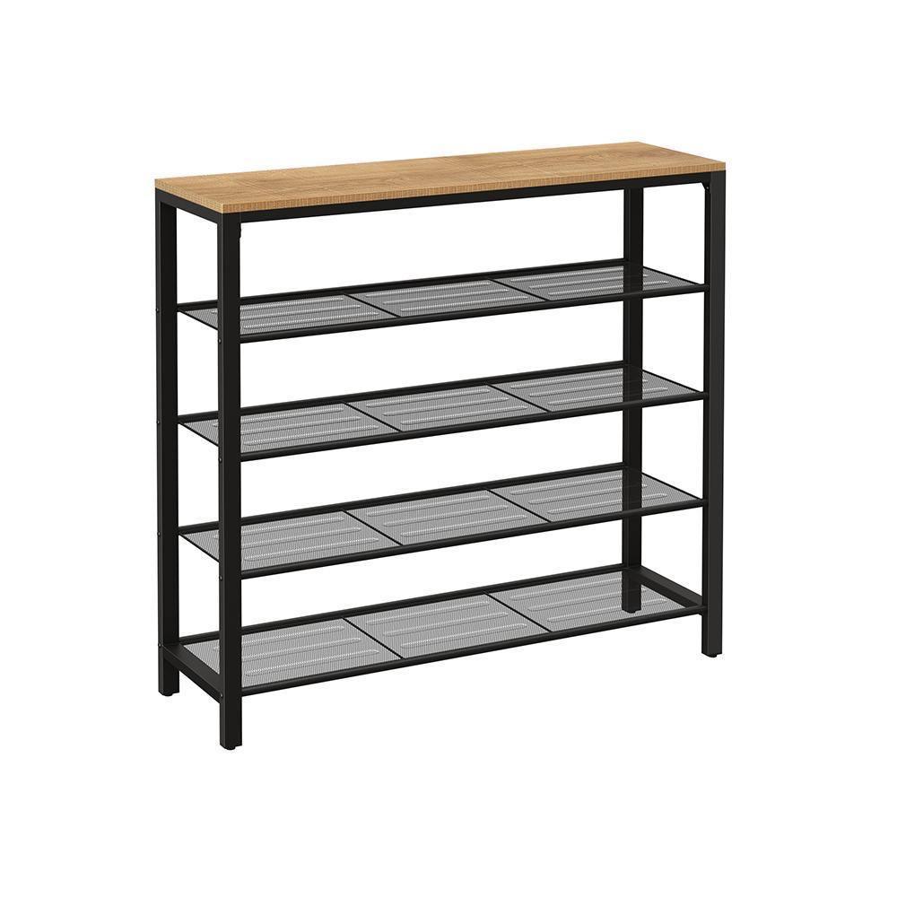 Shoe Rack Honey Brown and Black FredCo