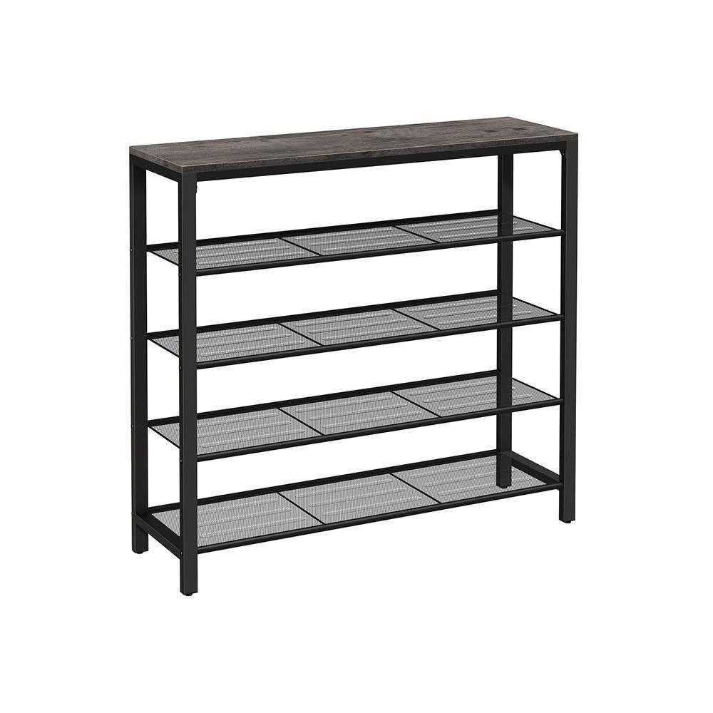 Shoe Rack Rustic Brown and Black FredCo