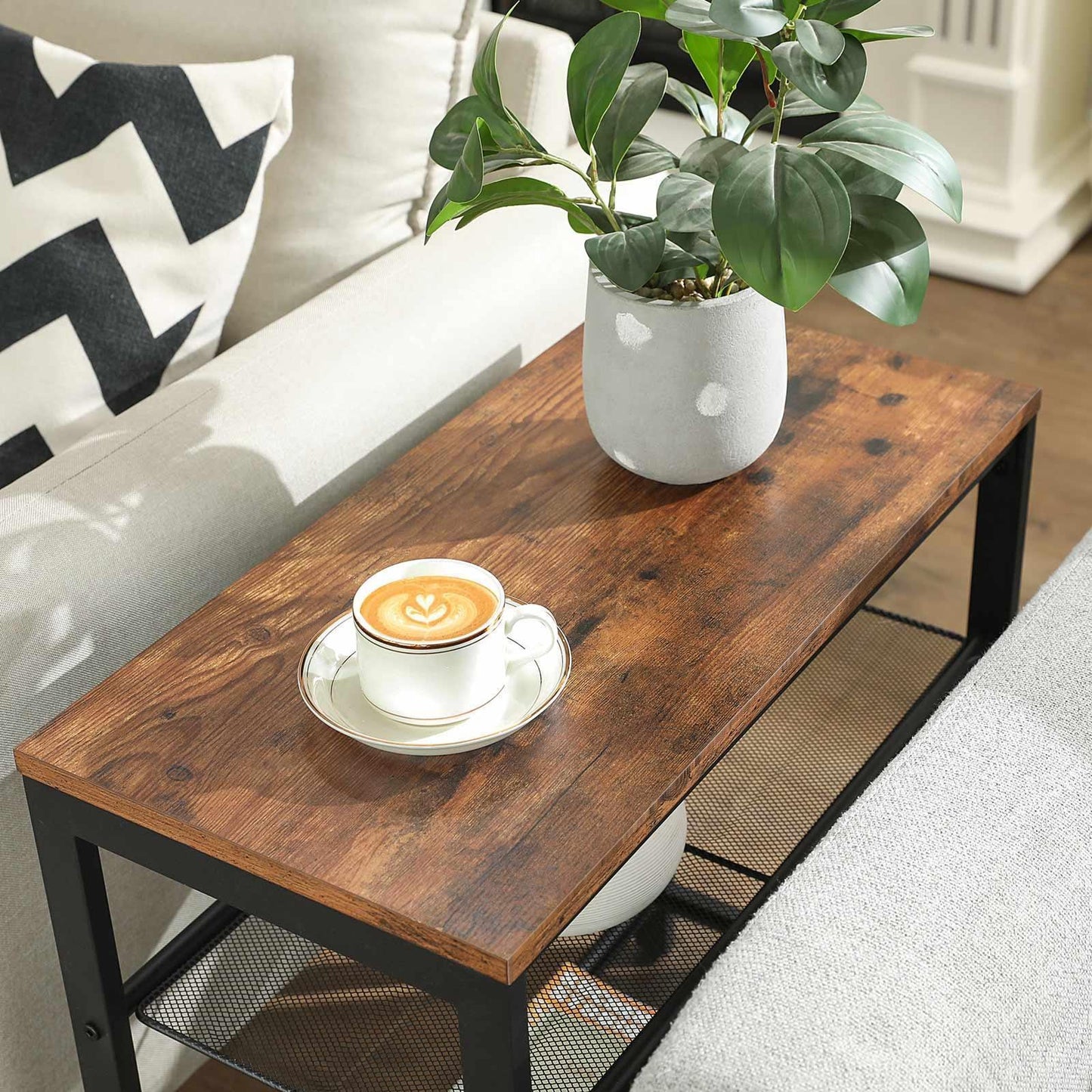 Side Table Rustic Brown FredCo