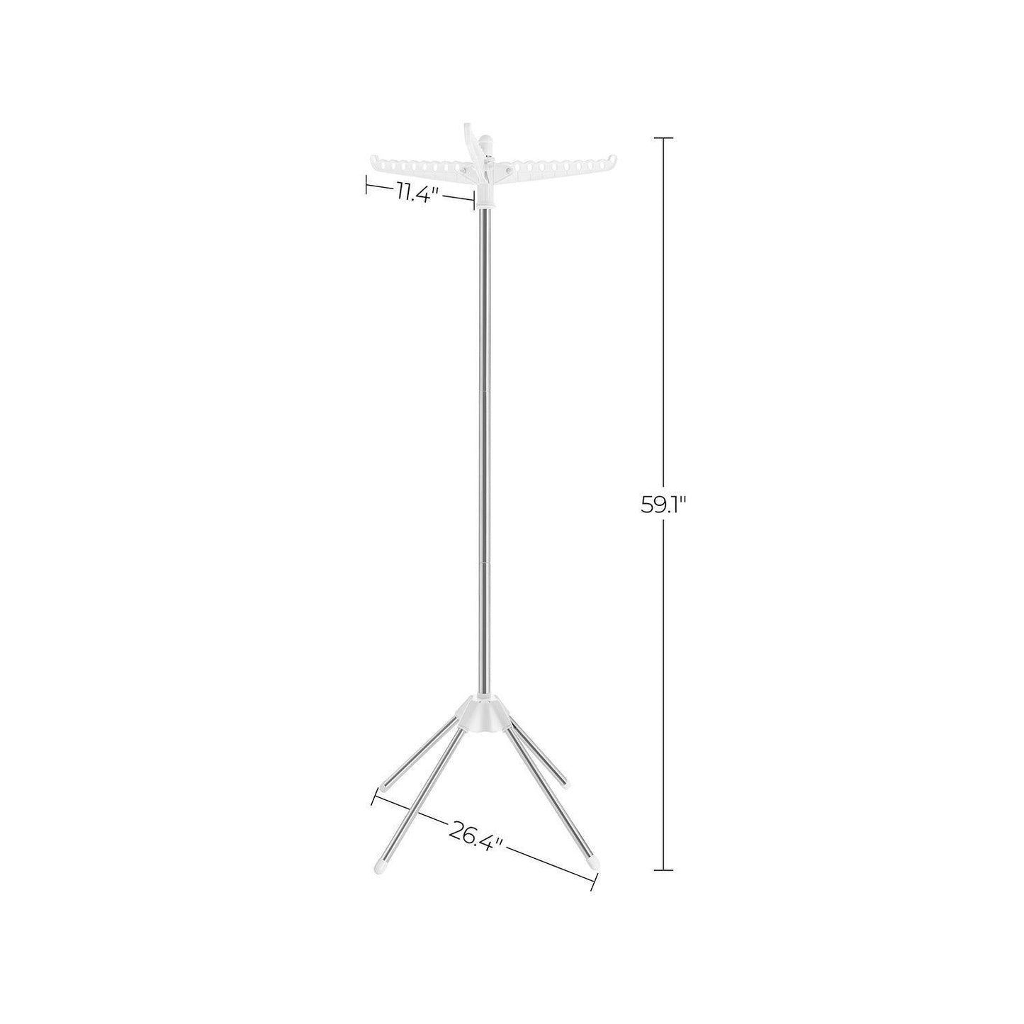 Silver Clothes Drying Rack with Rotary Arms FredCo